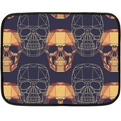 Skull Pattern Double Sided Fleece Blanket (Mini) 