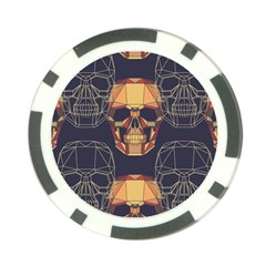 Skull Pattern Poker Chip Card Guard (10 pack)