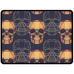 Skull Pattern Fleece Blanket (Large) 