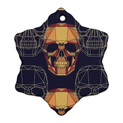 Skull Pattern Snowflake Ornament (Two Sides)