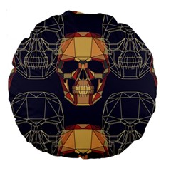 Skull Pattern Large 18  Premium Round Cushions