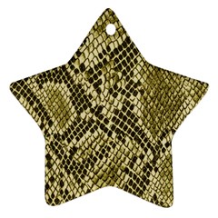 Yellow Snake Skin Pattern Ornament (Star)