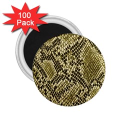 Yellow Snake Skin Pattern 2.25  Magnets (100 pack) 