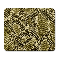 Yellow Snake Skin Pattern Large Mousepads