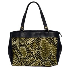 Yellow Snake Skin Pattern Office Handbags