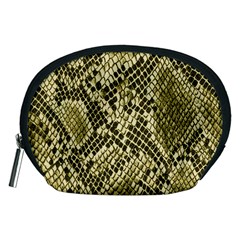 Yellow Snake Skin Pattern Accessory Pouches (Medium) 