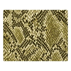 Yellow Snake Skin Pattern Double Sided Flano Blanket (Large) 