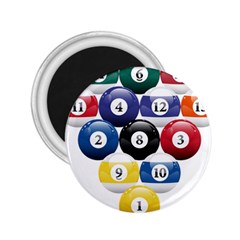 Racked Billiard Pool Balls 2.25  Magnets