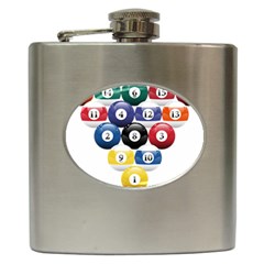 Racked Billiard Pool Balls Hip Flask (6 oz)