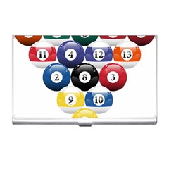 Racked Billiard Pool Balls Business Card Holders