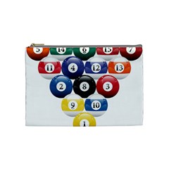 Racked Billiard Pool Balls Cosmetic Bag (Medium) 