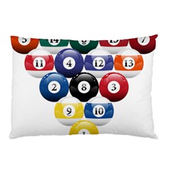 Racked Billiard Pool Balls Pillow Case (Two Sides)