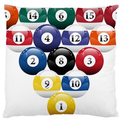 Racked Billiard Pool Balls Large Cushion Case (One Side)