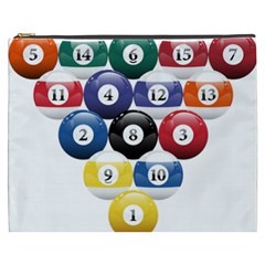 Racked Billiard Pool Balls Cosmetic Bag (XXXL) 