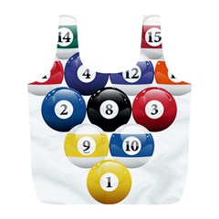 Racked Billiard Pool Balls Full Print Recycle Bags (L) 