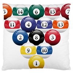 Racked Billiard Pool Balls Large Flano Cushion Case (Two Sides)