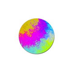 Grunge Radial Gradients Red Yellow Pink Cyan Green Golf Ball Marker (10 Pack) by EDDArt