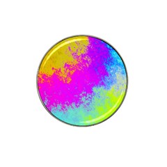 Grunge Radial Gradients Red Yellow Pink Cyan Green Hat Clip Ball Marker (4 Pack) by EDDArt