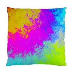 Grunge Radial Gradients Red Yellow Pink Cyan Green Standard Cushion Case (two Sides) by EDDArt