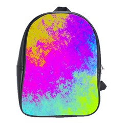 Grunge Radial Gradients Red Yellow Pink Cyan Green School Bags (xl)  by EDDArt