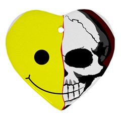 Skull Behind Your Smile Ornament (Heart)