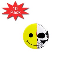 Skull Behind Your Smile 1  Mini Magnet (10 pack) 