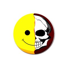 Skull Behind Your Smile Magnet 3  (Round)