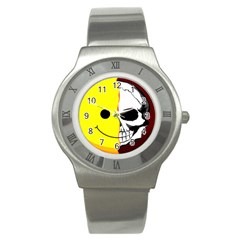 Skull Behind Your Smile Stainless Steel Watch