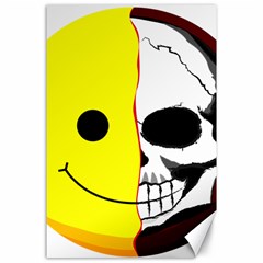 Skull Behind Your Smile Canvas 24  x 36 