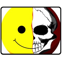 Skull Behind Your Smile Fleece Blanket (Medium) 