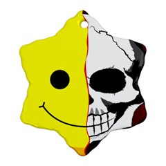 Skull Behind Your Smile Ornament (Snowflake)