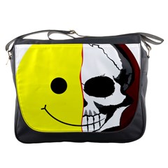 Skull Behind Your Smile Messenger Bags