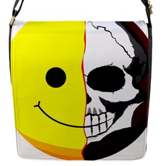 Skull Behind Your Smile Flap Messenger Bag (S)