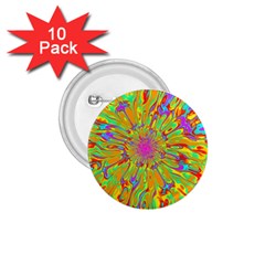 Magic Ripples Flower Power Mandala Neon Colored 1 75  Buttons (10 Pack) by EDDArt