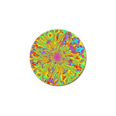 Magic Ripples Flower Power Mandala Neon Colored Golf Ball Marker (10 Pack) by EDDArt