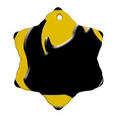 Black Rhino Logo Snowflake Ornament (Two Sides)