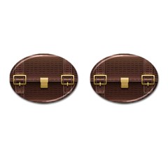 Brown Bag Cufflinks (Oval)