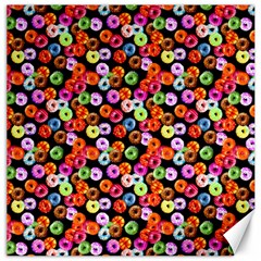 Colorful Yummy Donuts Pattern Canvas 12  X 12   by EDDArt