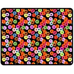 Colorful Yummy Donuts Pattern Fleece Blanket (medium)  by EDDArt