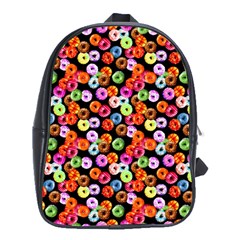 Colorful Yummy Donuts Pattern School Bags (xl) 