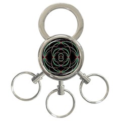 Abstract Spider Web 3-Ring Key Chains