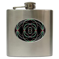 Abstract Spider Web Hip Flask (6 oz)