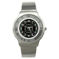 Abstract Spider Web Stainless Steel Watch