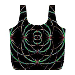 Abstract Spider Web Full Print Recycle Bags (L) 