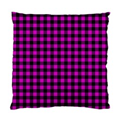 Lumberjack Fabric Pattern Pink Black Standard Cushion Case (one Side) by EDDArt