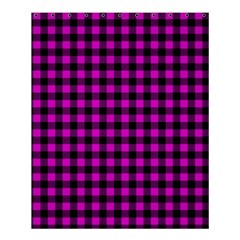 Lumberjack Fabric Pattern Pink Black Shower Curtain 60  X 72  (medium)  by EDDArt