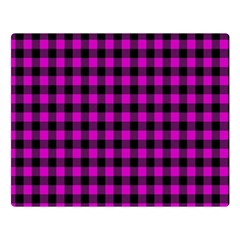 Lumberjack Fabric Pattern Pink Black Double Sided Flano Blanket (large)  by EDDArt