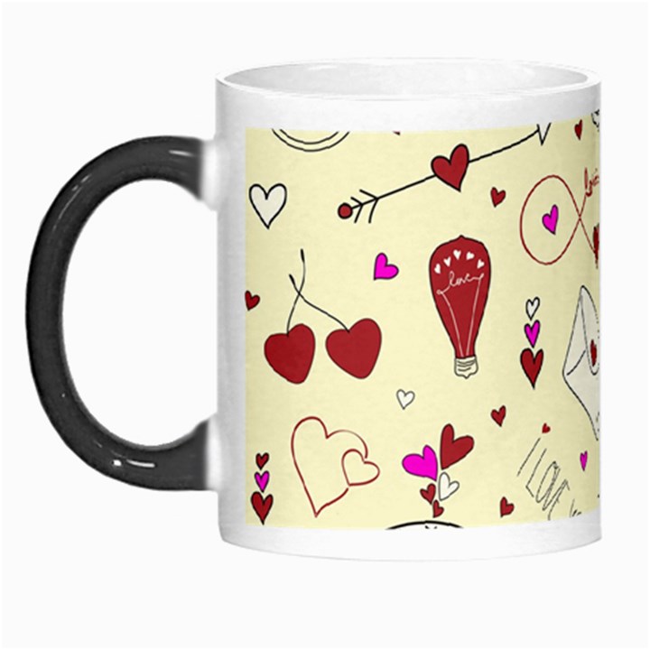 Valentinstag Love Hearts Pattern Red Yellow Morph Mugs