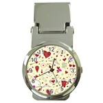 Valentinstag Love Hearts Pattern Red Yellow Money Clip Watches Front