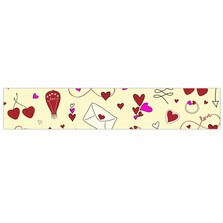 Valentinstag Love Hearts Pattern Red Yellow Flano Scarf (Large)